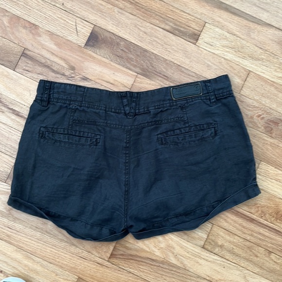 All Saints Black linen shorts - Picture 2 of 4